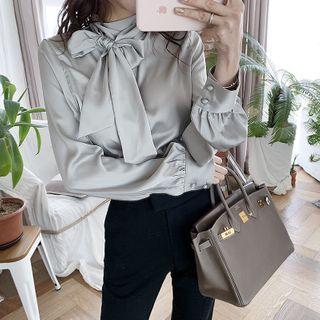 Set: Bow Accent Blouse + Dress Pants