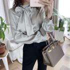 Set: Bow Accent Blouse + Dress Pants