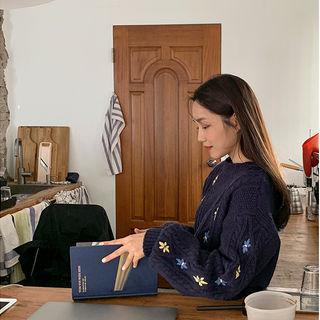 Flower Embroidery Woolen Sweater