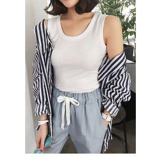 Sleeveless Slim-fit T-shirt