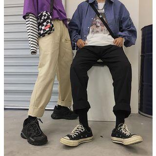Couple Matching Pocketed Wide-leg Pants