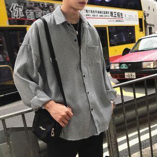 Houndstooth Pocket Detail Shirt