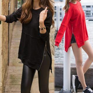 Zip Slit Sweatshirt