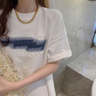 Loose-fit Printed T-shirt As Figure - One Size