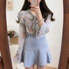 Floral Blouse / A-line Skirt