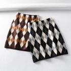 Argyle A-line Knit Skirt