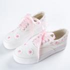 Flower Check Strap Canvas Sneakers