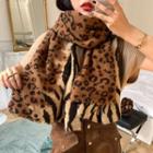 Tiger & Leopard Print Shawl As Shown In Figure - 170cm X 90cm