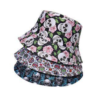 Skull Print Bucket Hat