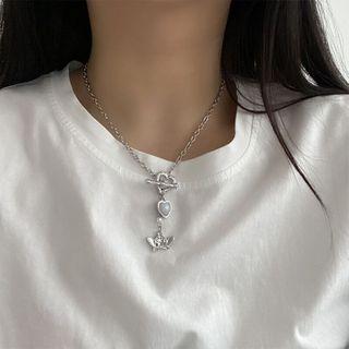 Angel Pendant Stainless Steel Necklace Angel - One Size