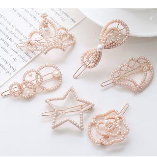 Faux Pearl Beaded Hair Clip
