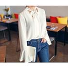 Tie-front Bell-sleeve Top