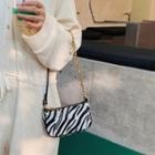 Chain Zebra Print Shoulder Bag