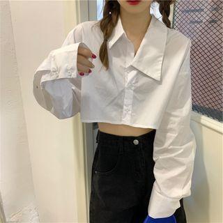 V-neck Wrap Sweater Vest / Cropped Shirt