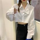 V-neck Wrap Sweater Vest / Cropped Shirt