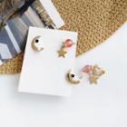 Non-matching Resin Bead Planet Moon & Star Earring
