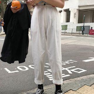 High Waist Straight-cut Pants