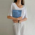 U-neck Soft-touch T-shirt