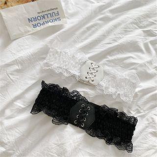 Plain Faux Leather Lace Belt
