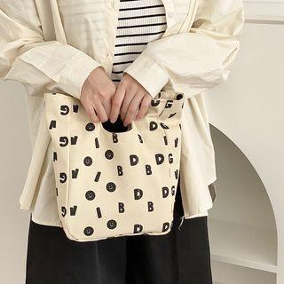 Lettering Lunch Bag Beige - One Size