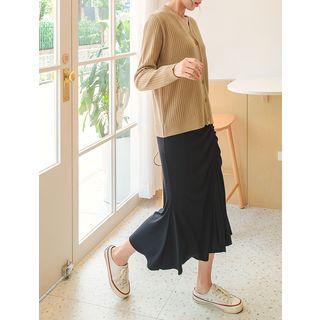 Plus Size Rib-knit Cardigan
