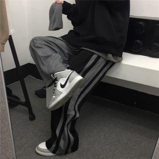 Two-tone Panel Straight Leg Pants