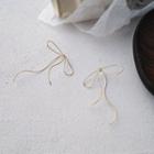 Alloy Bow Earring 1 Pair - Gold - One Size