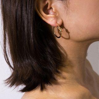 Knotted Alloy Hoop Earring