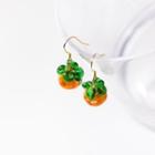 Orange Drop Earring 1 Pair - S925 Silver - Green & Orange - One Size