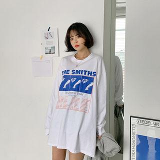 Printed Oversized Long T-shirt
