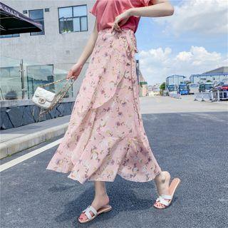 Floral Printed Wrap Skirt