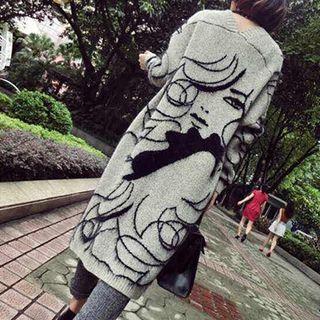 Pattern Long Cardigan