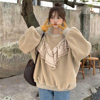 Ruffled Fleece Sweatshirt
