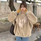 Ruffled Fleece Sweatshirt