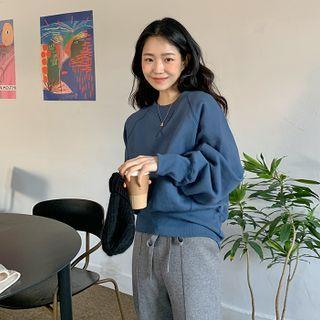 Raglan-sleeve Stitched Sweatshirt