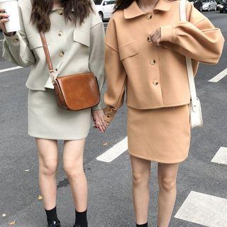 Set: Single Breasted Jacket + Pencil Skirt