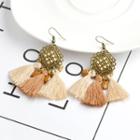 Tasseled Earring Eh589 - Brown - One Size