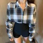 Long-sleeve Plaid Shirt / Tank Top / Shirt