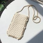 Chain Accent Strap Quilted Mini Pouch