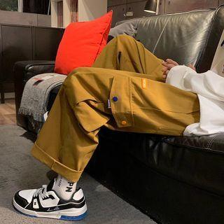 Mid Rise Wide Leg Cargo Pants