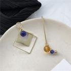 Non-matching Geometry Drop Earring 1 Pair - Earrings - One Size
