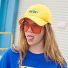 [r:lol] Embroidered Baseball Cap Yellow - One Size