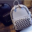 Cross Studded Faux Leather Backpack