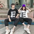 Couple Matching 3/4-sleeve T-shirt / Harem Pants