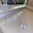 Rhinestone Bow Earring / Necklace / Set