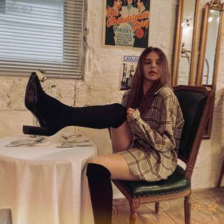 Patch-pocket Plaid Oversized Shirt