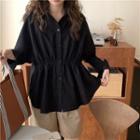 Ruched Loose-fit Shirt