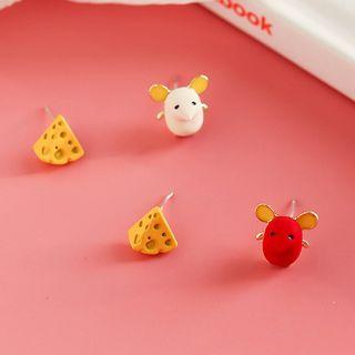 Non-matching Mouse & Cheese Earring