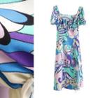 Print Short Sleeve Maxi Dress