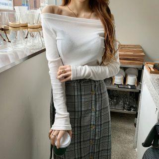 Plain Boatneck T-shirt